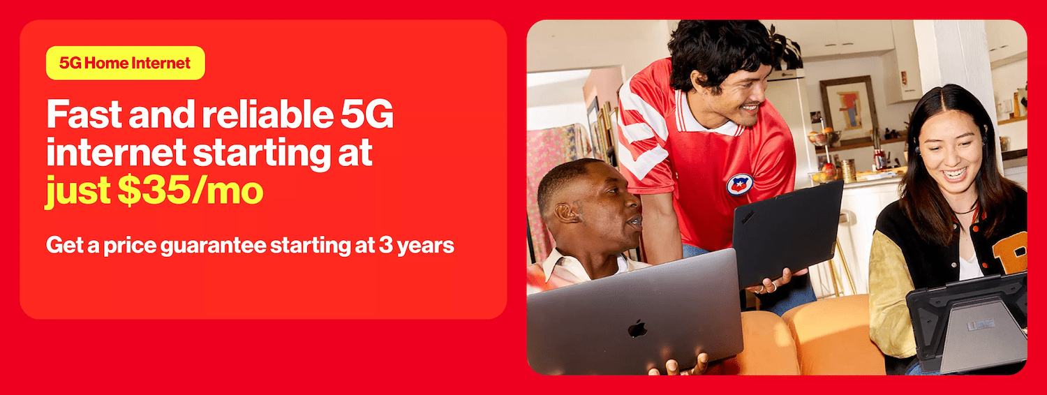 5G home internet banner