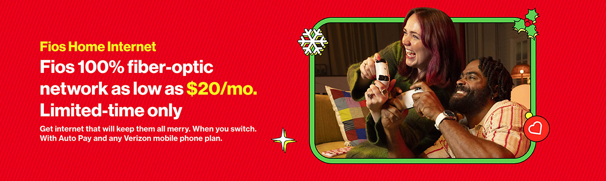 Fios home internet holiday banner