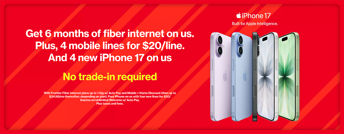 Frontier Internet banner